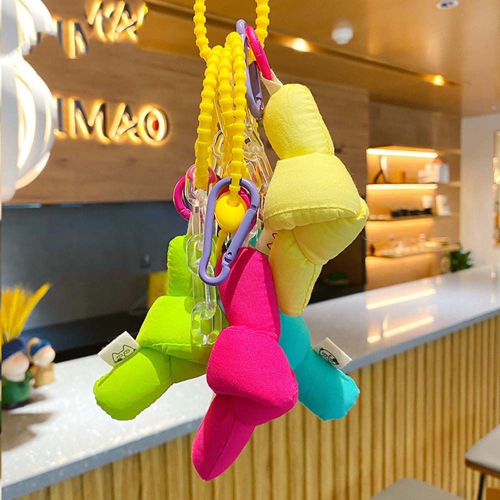 ARTMU High Quality Cute Handmade Female Girls Bag Pendant Twisted Knotted Keychain Fabric knot KeyRing Bag Ornament Twist Buckle Keychain