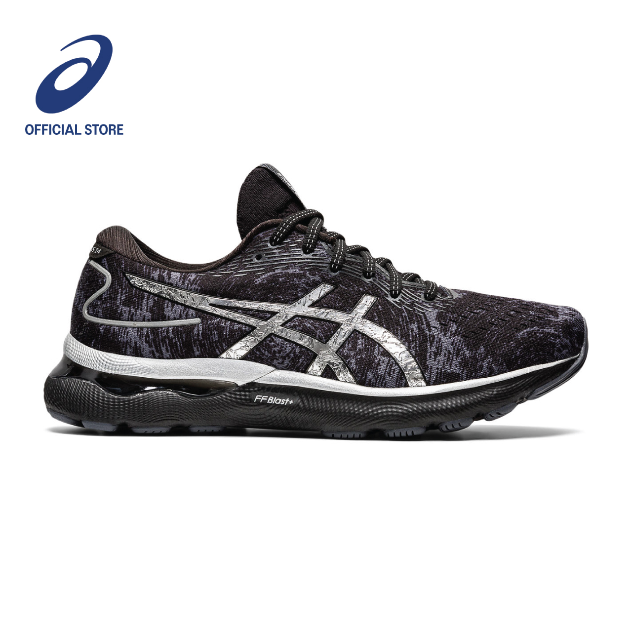 ASICS Men GEL-NIMBUS 24 PLATINUM Running Shoes in Carrier Grey/Pure Silver