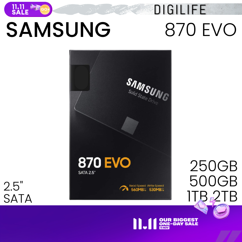 [LOWEST IN SG] Samsung 870 EVO 2.5 SATA 250GB 500GB 1TB 2TB