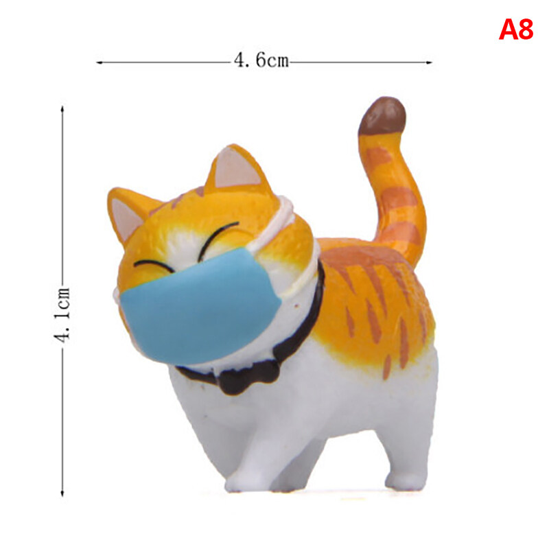 [WQP Fashion Store] Cute Face Cover Cat Keychains Kitten Keyring Trinket Bag Ornament Keys Organizer