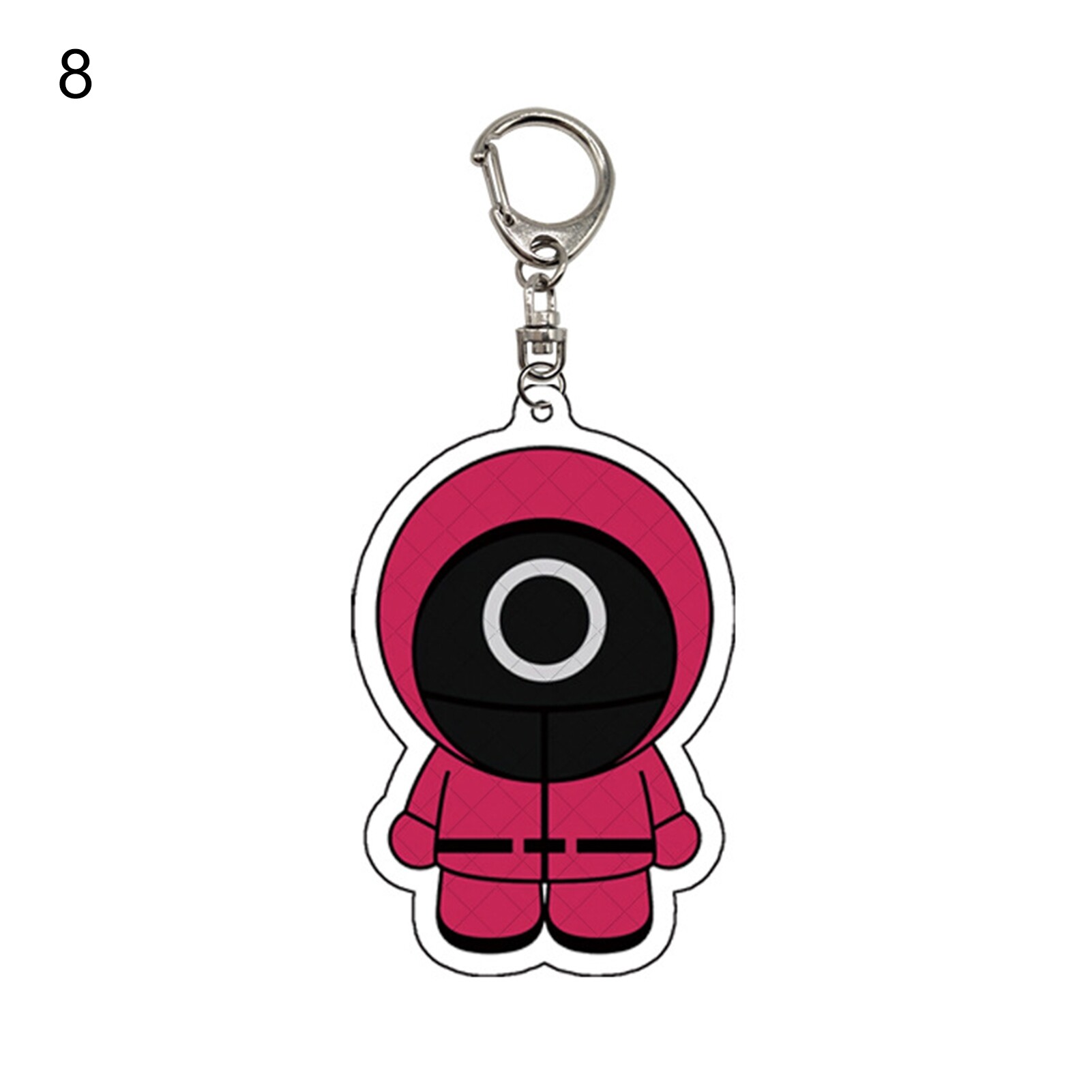 Phoenix B2C Squid Game Keychain Soldier Triangle Series Creative Ornament Lovely Mini Doll Figurine Key Ring Backpack Pendant