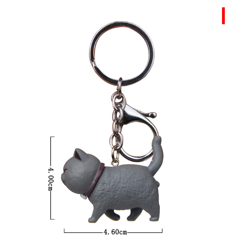[WQP Fashion Store] New Lovely Cat Kitten Keychain Keyring Handbag Pendant Ornament Kids Toy Gift