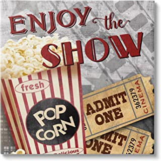 Stupell Industries Enjoy The Show Vintage Movies Entertainment Tickets Canvas Wall Art, Design By Conrad Knutsen